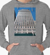 Building, Skyscraper, New York, Manhattan, Street, Pedestrians, Cars, Towers Lightweight Hoodie