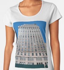 Building, Skyscraper, New York, Manhattan, Street, Pedestrians, Cars, Towers Women's Premium T-Shirt