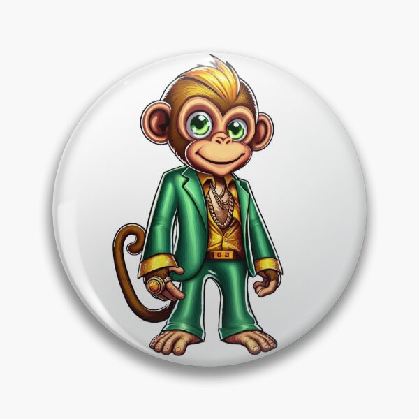 Item preview, monkey wearing ring designed and sold by WZWMBezig.