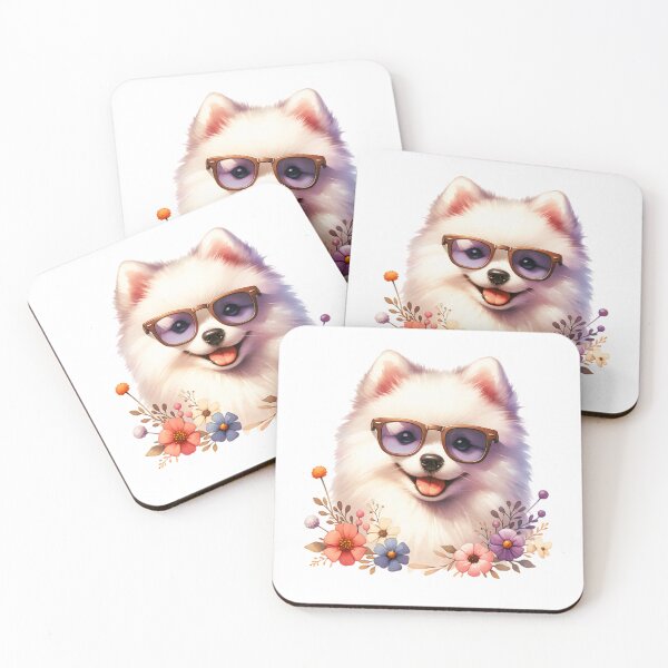 Item preview, Floral American Eskimo Dog designed and sold by TheAnimalZ00.