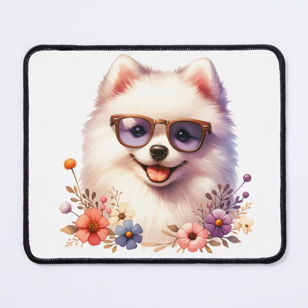 Item preview, Floral American Eskimo Dog designed and sold by TheAnimalZ00.