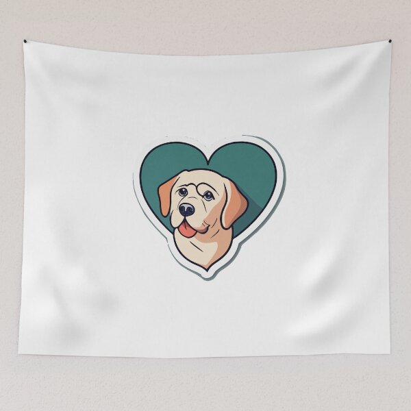 Item preview, Labrador Love Heart - Filled-Outline Pet Affection Design designed and sold by NiftyWrx.