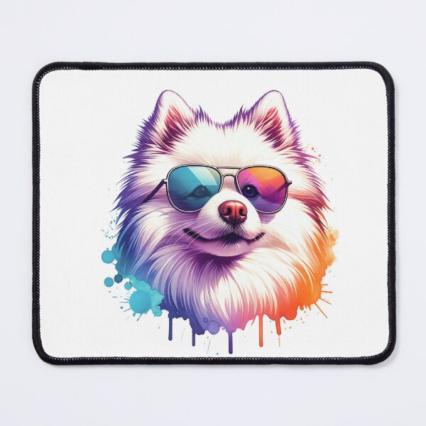 Item preview, Watercolor American Eskimo Dog Wearing Sunglasses designed and sold by TheAnimalZ00.