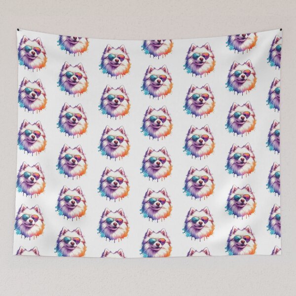 Item preview, Watercolor American Eskimo Dog Wearing Sunglasses designed and sold by TheAnimalZ00.