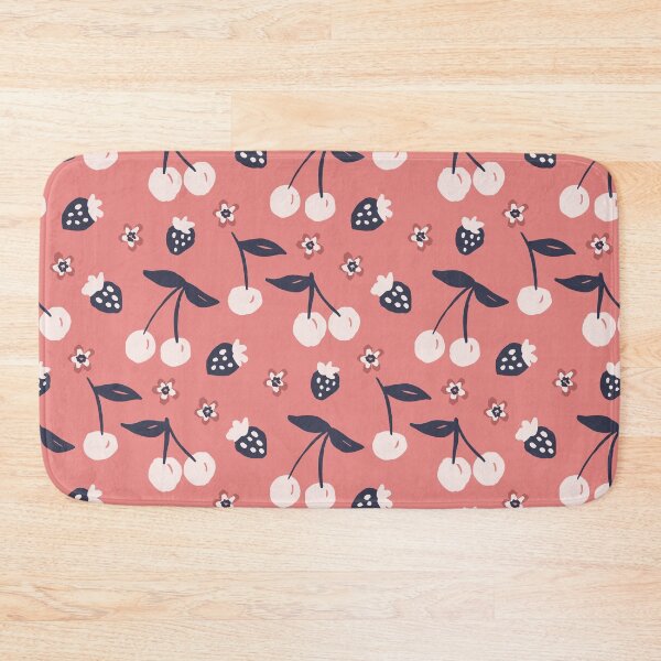 Item preview, Fun retro summer berry mix cherry and strawberry designed and sold by TinyFlowerArt.