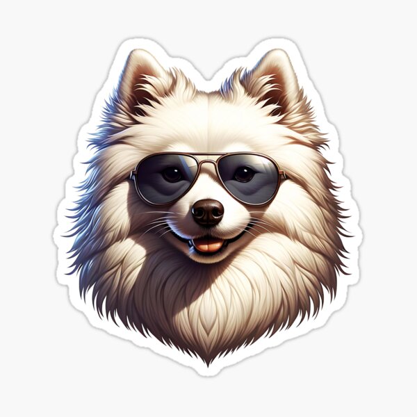 Item preview, American Eskimo Dog Wearing Sunglasses designed and sold by TheAnimalZ00.