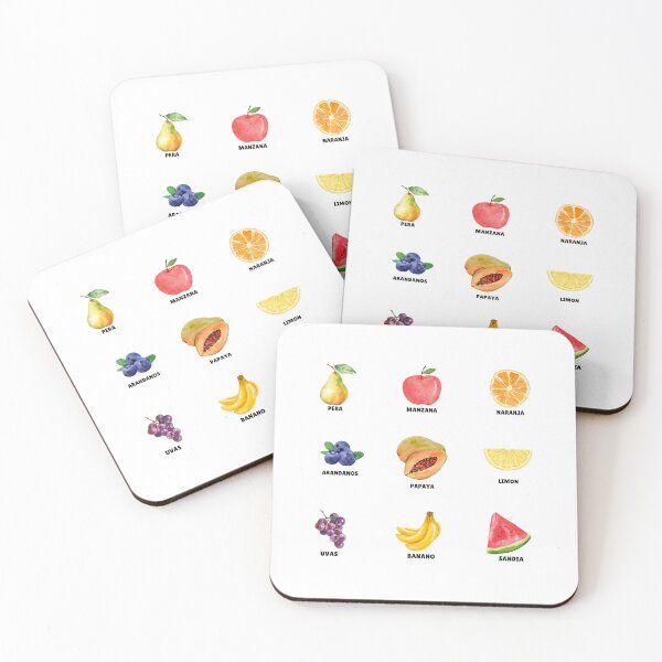 Item preview, Spanish Fruit Stickers for Kids Fun Spanish Stickers  designed and sold by FreedByJesus.