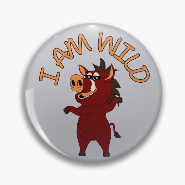 Item preview, I AM WILD, WILD, funny boar, boar, animal, Wildschwein, happy boar, dzik, designed and sold by GOLDENGARDENART.