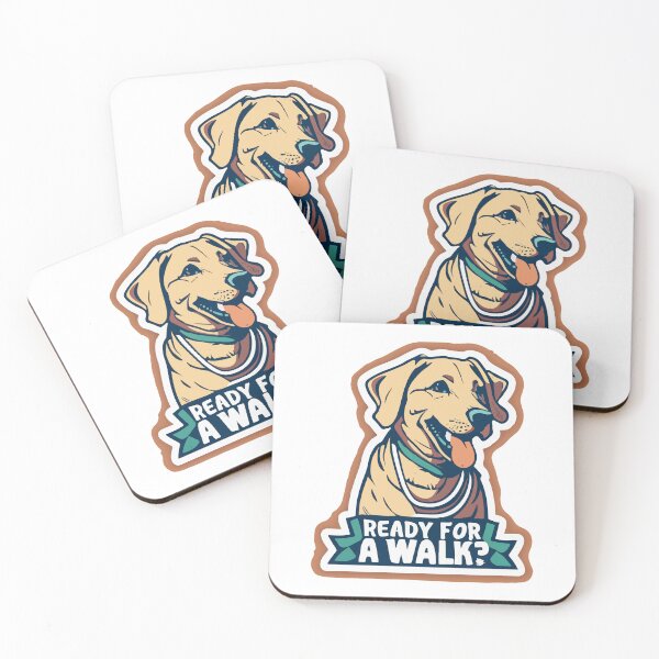 Item preview, Labrador Ready for a Walk - Stamped Style designed and sold by NiftyWrx.