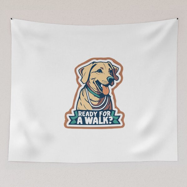 Item preview, Labrador Ready for a Walk - Stamped Style designed and sold by NiftyWrx.