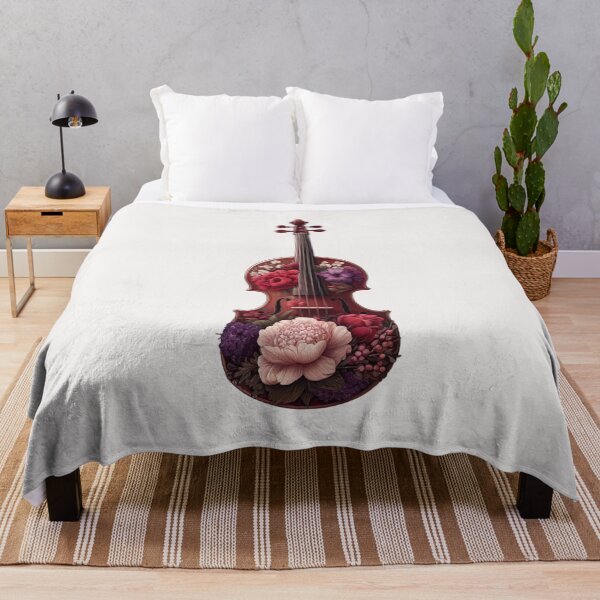 Item preview, floral violin designed and sold by creativechaster.