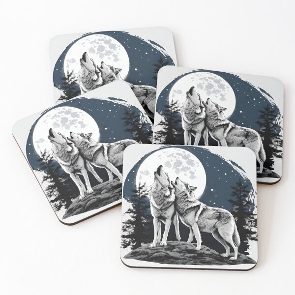 Item preview, wolf under the moon designed and sold by four-store.