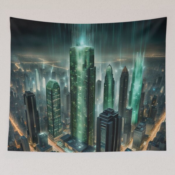 Item preview, MatrixScape Matrix Skyscrapers at Night designed and sold by Simplybe1.