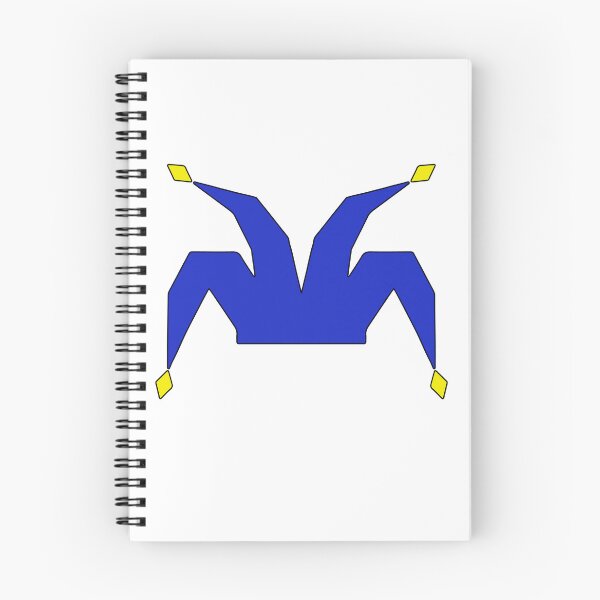 Item preview, Blue Poligonal Jester hat with golden bells and black outline designed and sold by shennix.
