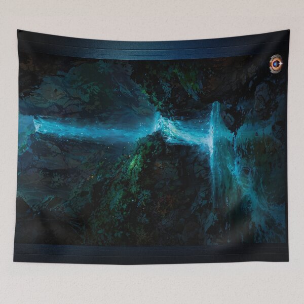 Item preview, The Blue Waters Of The Pelimean Falls Beautiful AI Concept Art by Xzendor7 designed and sold by Xzendor7 Digital Art Creations.