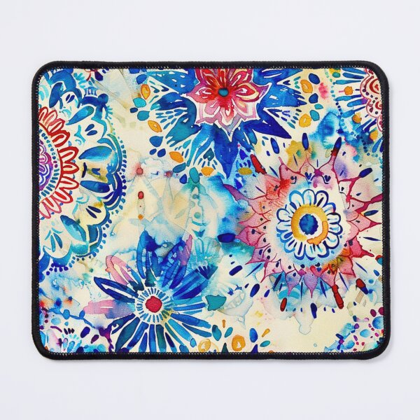 Item preview, Vibrant Bohemian Watercolor Mandala Pattern Print designed and sold by HollywoodInked.