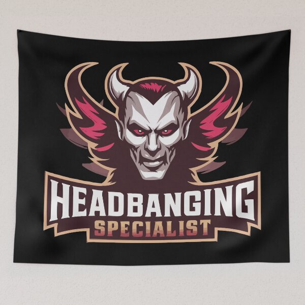 Item preview, Headbanging Specalist, Skull, old style hardcore tattoo, Metalhead designed and sold by PhotoArtMC.