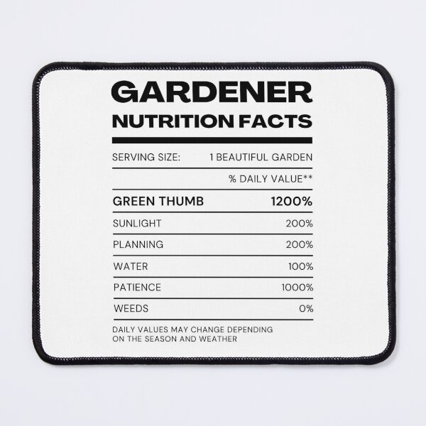 Item preview, Gardener Nutrition Facts designed and sold by DesignByRoseCo.
