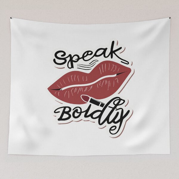 Item preview, Speak Boldly Red Lipstick Quote designed and sold by NiftyWrx.