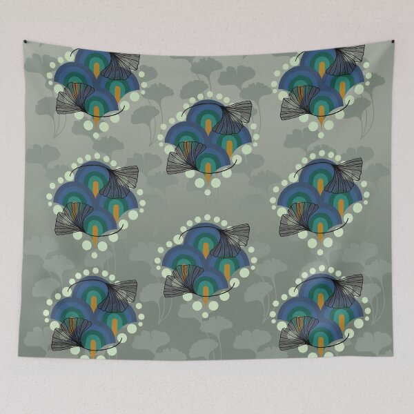 Item preview, Serene Ginkgo Leaf Pattern designed and sold by Vanessa Priest.