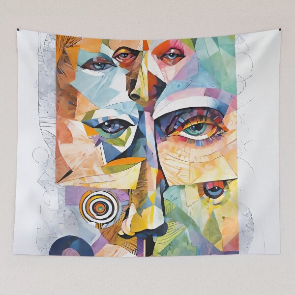 Aperçu de l'œuvre Portrait cubisme A23 créée et vendue par ATartelin.