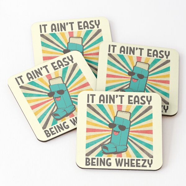 Item preview, It Ain't Easy Being Wheezy Funny Retro Asthma Inhaler Sunglasses designed and sold by stylesip.