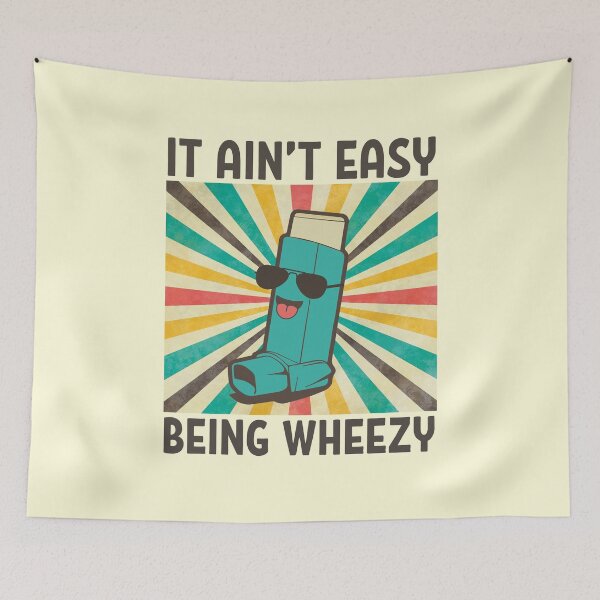 Item preview, It Ain't Easy Being Wheezy Funny Retro Asthma Inhaler Sunglasses designed and sold by stylesip.