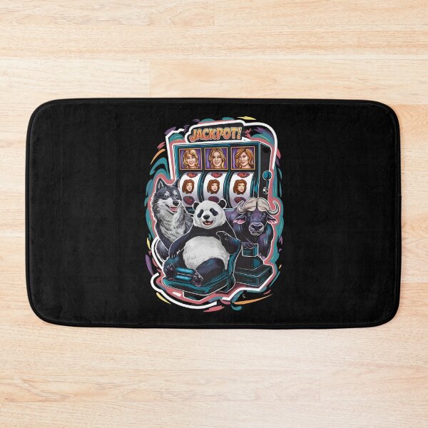 Item preview, Casino Gambling Panda Wolf Buffalo at Slot Machine  designed and sold by SloganExpress.