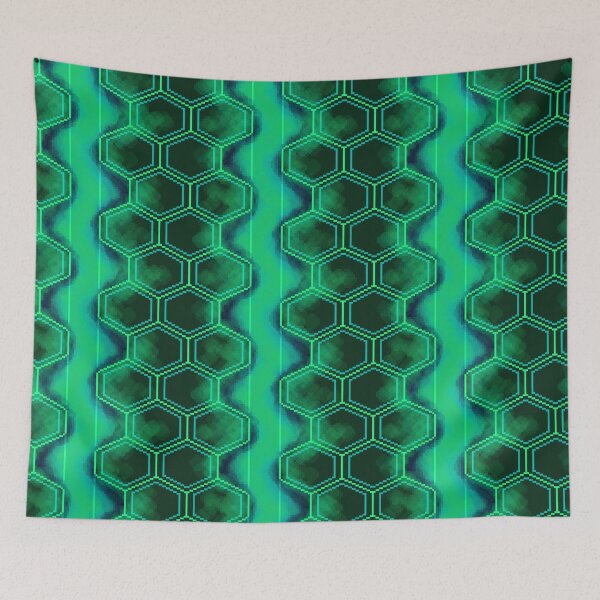 Item preview, Acid Green Hexagon Pattern designed and sold by The-Stellerium.