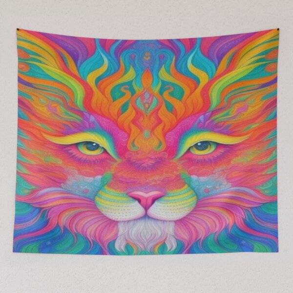 Item preview, Psychedelic Meow  designed and sold by BlackSheeper.