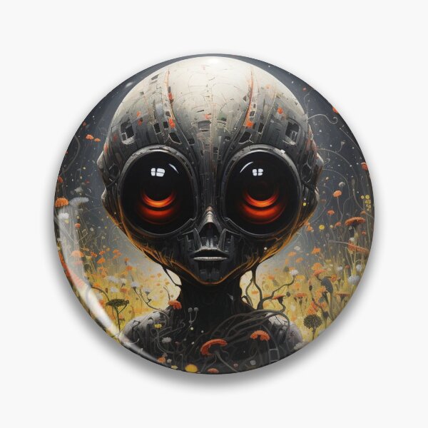 Item preview, Cute Alien In a Flower Garden Sci Fi Surrealism designed and sold by IzabellaBlue.
