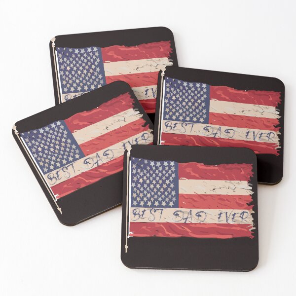 Item preview, Copy of BEST DAD EVER, Father's Day with American Flag designed and sold by Meedbubble2-0.