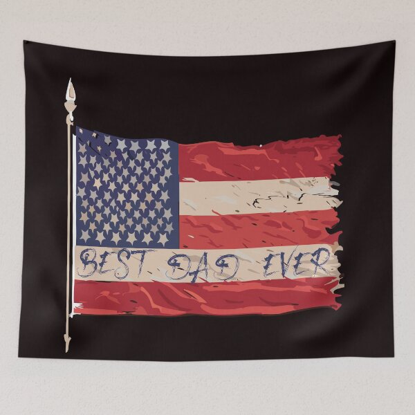 Item preview, Copy of BEST DAD EVER, Father's Day with American Flag designed and sold by Meedbubble2-0.