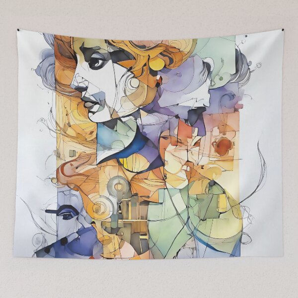 Aperçu de l'œuvre Portrait cubisme A25 créée et vendue par ATartelin.