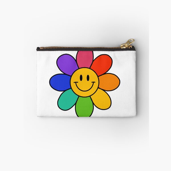 Item preview, Smiley Face Rainbow Flower designed and sold by pinkelephantds.