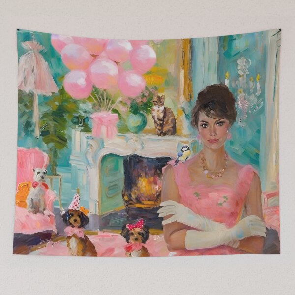 Artikelvorschau, Partylöwen, Grandmillennial-Kunst entworfen und verkauft von SophieClimaArt.