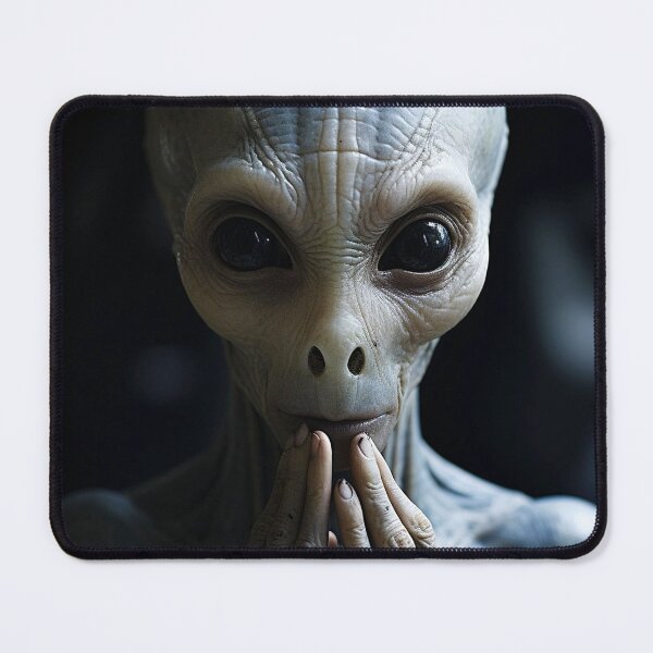 Item preview, Surprised Alien, Extra Terrestrial Sci Fi Art Print designed and sold by IzabellaBlue.