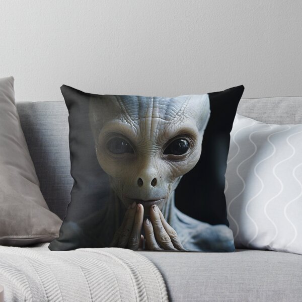 Item preview, Surprised Alien, Extra Terrestrial Sci Fi Art Print designed and sold by IzabellaBlue.