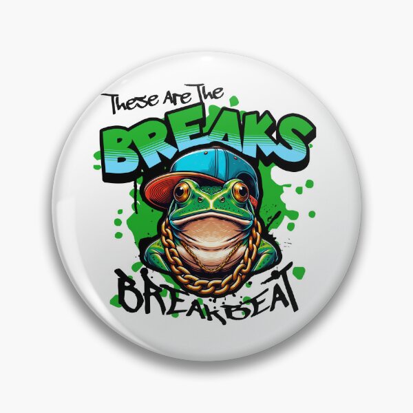 Item preview, BREAKBEAT  - These Are The Breaks Frog (black/green)  designed and sold by Discothreadz.