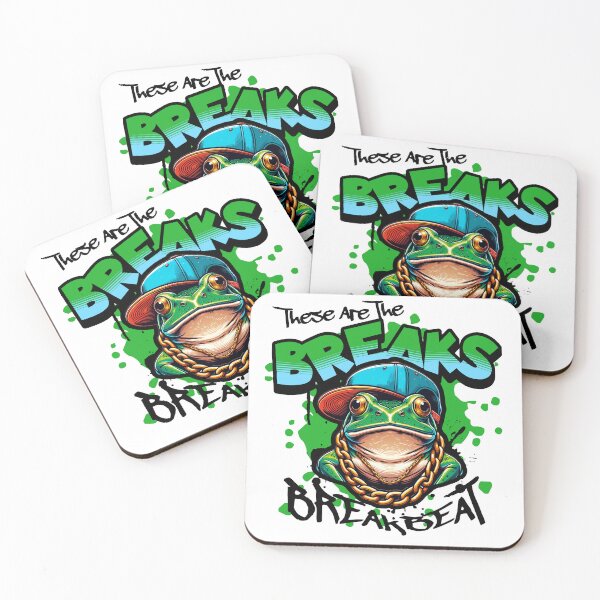Item preview, BREAKBEAT  - These Are The Breaks Frog (black/green)  designed and sold by Discothreadz.