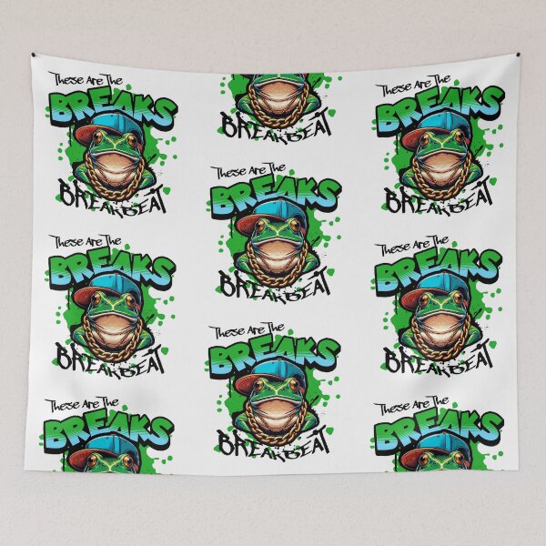 Item preview, BREAKBEAT  - These Are The Breaks Frog (black/green)  designed and sold by Discothreadz.