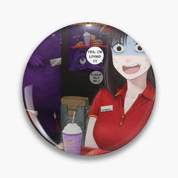 Item preview, Purple Fast Food Mascot and Scared Anime Girl designed and sold by Dismaiden.