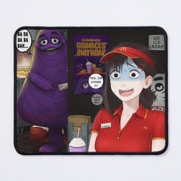 Item preview, Purple Fast Food Mascot and Scared Anime Girl designed and sold by Dismaiden.