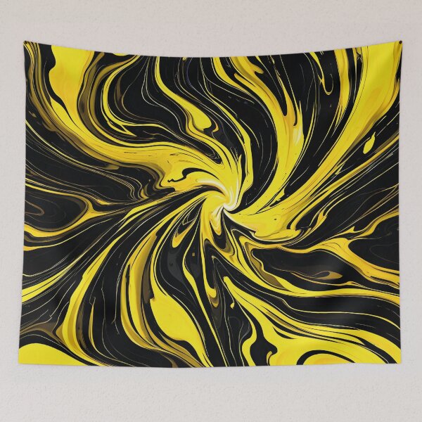 Item preview, Amazing Yellow Magma River - Liquid Marble. designed and sold by Designial.