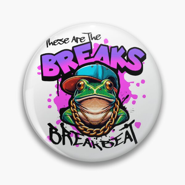 Item preview, BREAKBEAT  - These Are The Breaks Frog (black/pink)  designed and sold by Discothreadz.