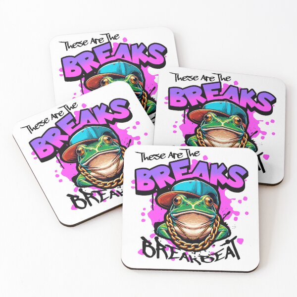 Item preview, BREAKBEAT  - These Are The Breaks Frog (black/pink)  designed and sold by Discothreadz.