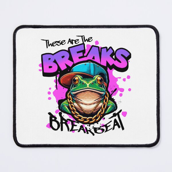 Item preview, BREAKBEAT  - These Are The Breaks Frog (black/pink)  designed and sold by Discothreadz.