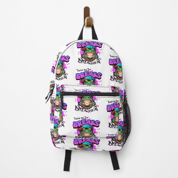 Item preview, BREAKBEAT - These Are The Breaks Frog (black/pink) designed and sold by Discothreadz.
