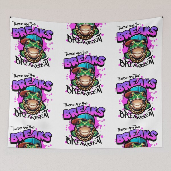 Item preview, BREAKBEAT  - These Are The Breaks Frog (black/pink)  designed and sold by Discothreadz.