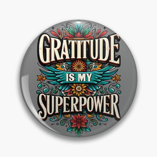Item preview, gratitude is my superpower, typography designed and sold by maxmaj.